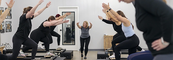 Kristin Griffeth Leading A Reformer Pilates Class